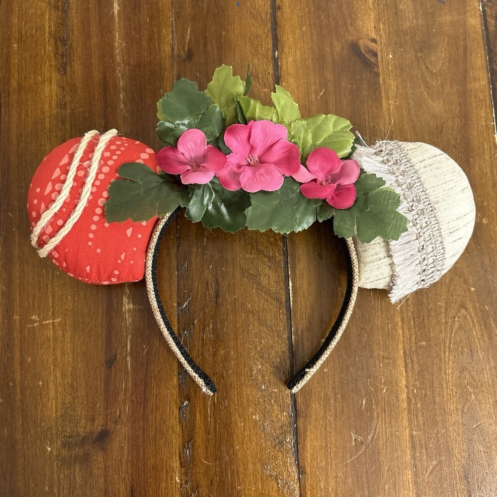 Moana-Inspired Disney Mickey Mouse Ears Hawaiian Floral Crown